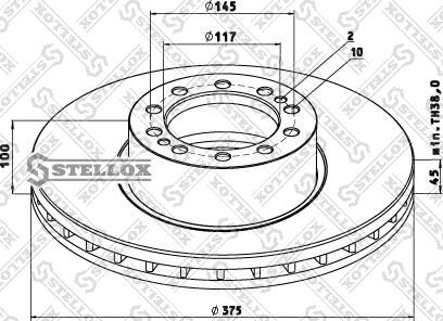 Stellox 85-00803-SX - Disc frana aaoparts.ro