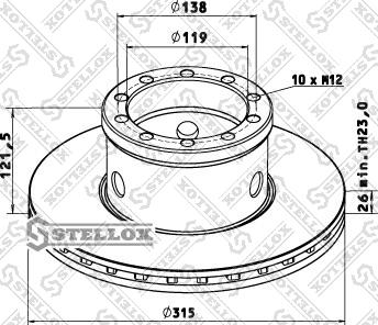 Stellox 85-00756-SX - Disc frana aaoparts.ro