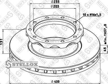 Stellox 85-00752-SX - Disc frana aaoparts.ro