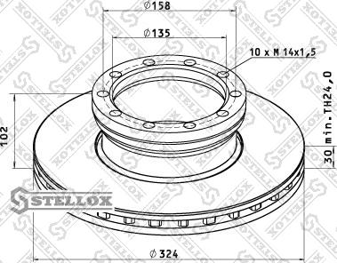 Stellox 85-00709-SX - Disc frana aaoparts.ro