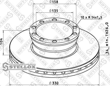 Stellox 85-00710-SX - Disc frana aaoparts.ro