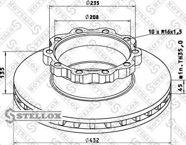 Stellox 85-00713-SX - Disc frana aaoparts.ro