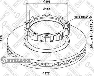 Stellox 85-00712-SX - Disc frana aaoparts.ro