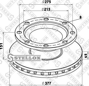 Stellox 85-00786-SX - Disc frana aaoparts.ro