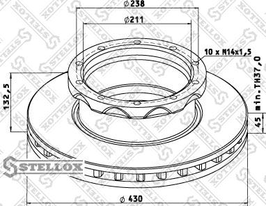 Stellox 85-00728-SX - Disc frana aaoparts.ro