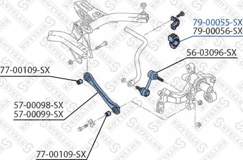 Stellox 79-00055-SX - Cuzinet, stabilizator aaoparts.ro
