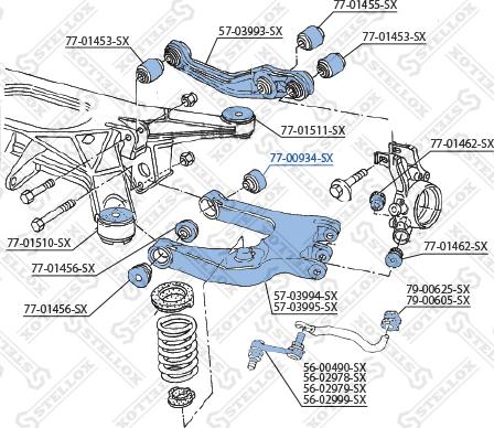 Stellox 77-00934-SX - Suport,trapez aaoparts.ro