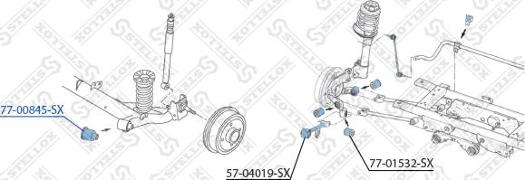 Stellox 77-00845-SX - Suport,trapez aaoparts.ro