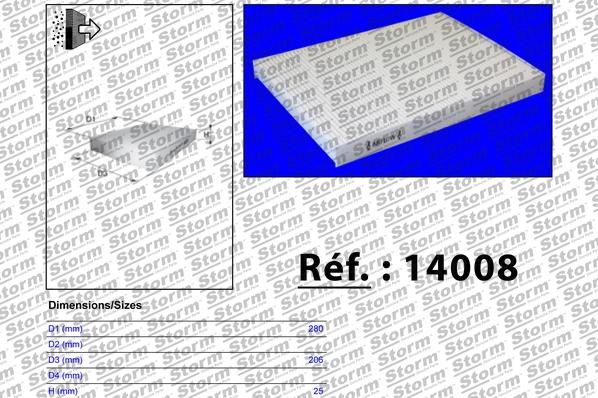 Storm 14008 - Filtru, aer habitaclu aaoparts.ro