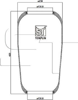 ST-Templin 04.060.6006.520 - Burduf, suspensie pneumatica aaoparts.ro