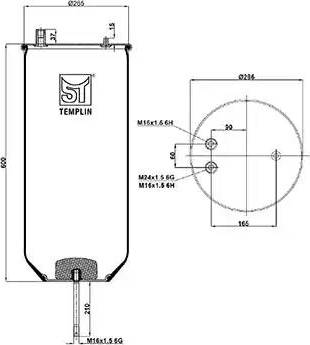 ST-Templin 04.060.6106.811 - Burduf, suspensie pneumatica aaoparts.ro