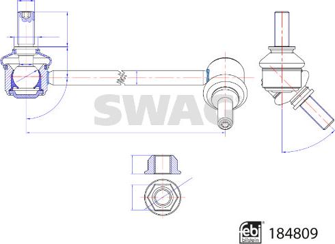 Swag 33 10 9579 - Brat / bieleta suspensie, stabilizator aaoparts.ro