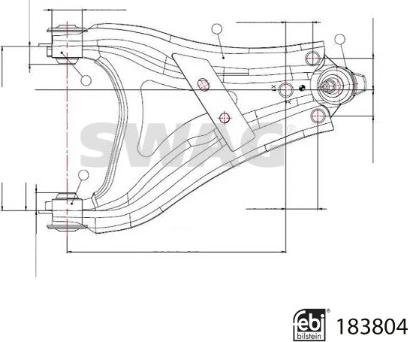 Swag 33 10 9220 - Brat, suspensie roata aaoparts.ro