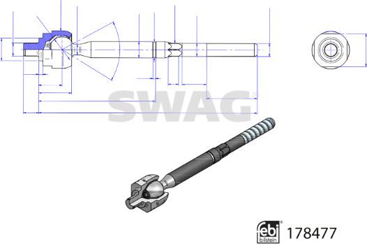 Swag 33 10 4545 - Articulatie axiala, cap de bara aaoparts.ro