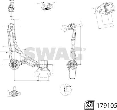 Swag 33 10 4801 - Brat, suspensie roata aaoparts.ro