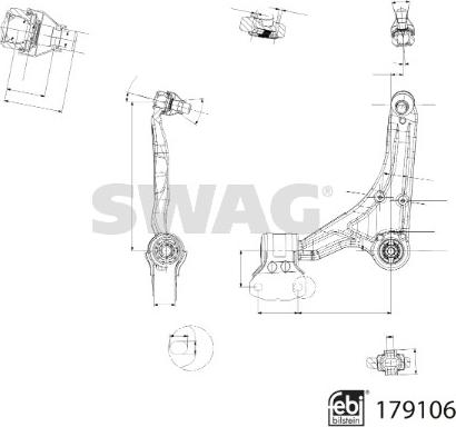 Swag 33 10 4802 - Brat, suspensie roata aaoparts.ro