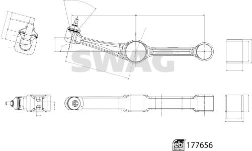 Swag 33 10 4238 - Brat, suspensie roata aaoparts.ro