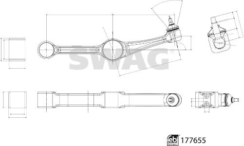 Swag 33 10 4237 - Brat, suspensie roata aaoparts.ro