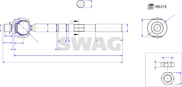 Swag 33 11 0355 - Articulatie axiala, cap de bara aaoparts.ro