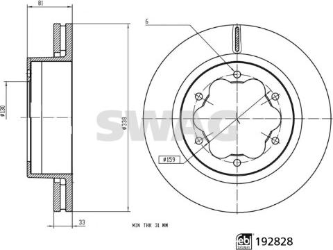 Swag 33 11 1005 - Disc frana aaoparts.ro