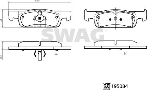 Swag 33 11 1859 - Set placute frana,frana disc aaoparts.ro