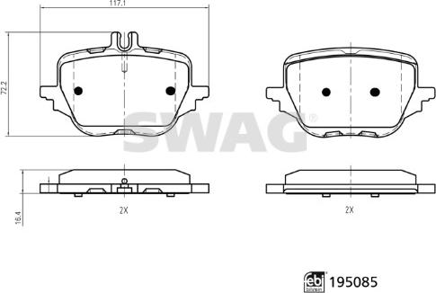 Swag 33 11 1860 - Set placute frana,frana disc aaoparts.ro