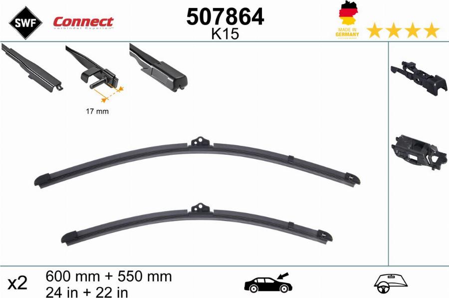 SWF 507864 - Lamela stergator aaoparts.ro