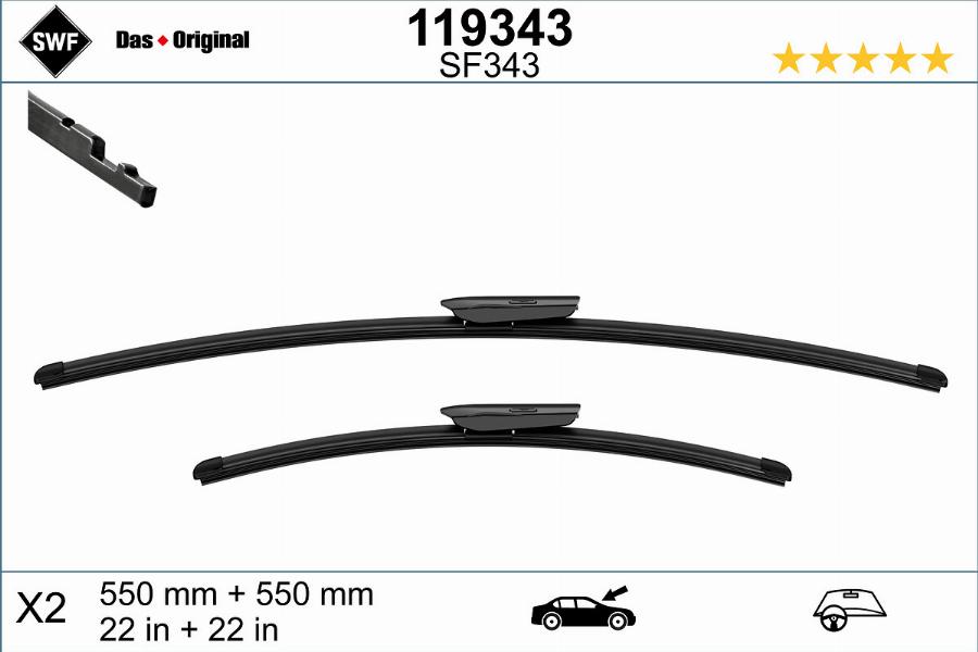 SWF 119343 - Lamela stergator aaoparts.ro