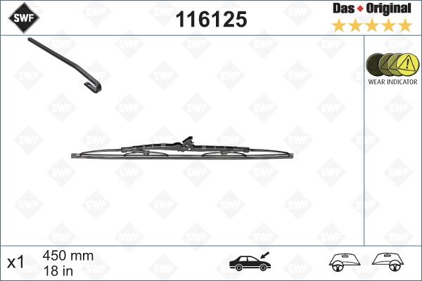 SWF 116125 - Lamela stergator aaoparts.ro