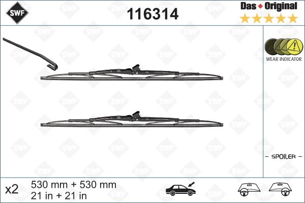 SWF 116314 - Lamela stergator aaoparts.ro