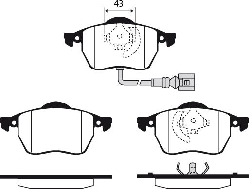 Technika 01278 - Set placute frana,frana disc aaoparts.ro