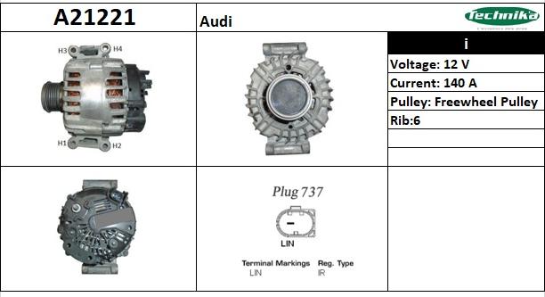 Technika A21221 - Generator / Alternator aaoparts.ro