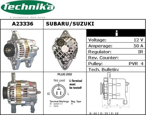 Technika A23336 - Generator / Alternator aaoparts.ro