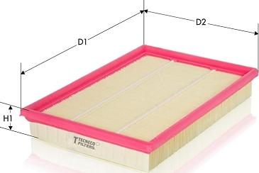 Tecneco Filters AR1642PM - Filtru aer aaoparts.ro