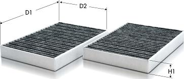 Tecneco Filters CK1250C-2 - Filtru, aer habitaclu aaoparts.ro