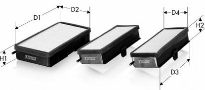 Tecneco Filters CK8947-3 - Filtru, aer habitaclu aaoparts.ro
