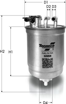 Tecneco Filters GS68 - Filtru combustibil aaoparts.ro