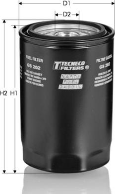 Tecneco Filters GS202 - Filtru combustibil aaoparts.ro