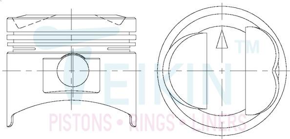 Teikin 43207.025 - Piston aaoparts.ro