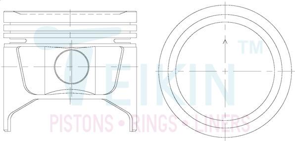 Teikin 39175.050 - Piston aaoparts.ro