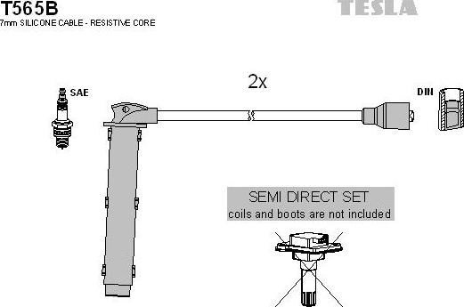 TESLA T565B - Set cablaj aprinder aaoparts.ro