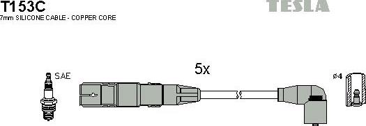 TESLA T153C - Set cablaj aprinder aaoparts.ro
