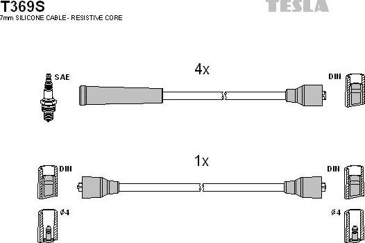 TESLA T369S - Set cablaj aprinder aaoparts.ro