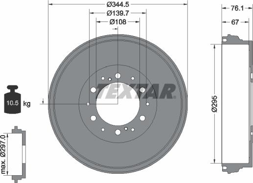 Textar 94038800 - Tambur frana aaoparts.ro