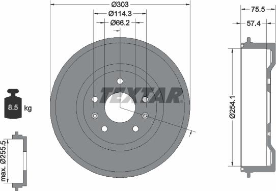 Textar 94032800 - Tambur frana aaoparts.ro