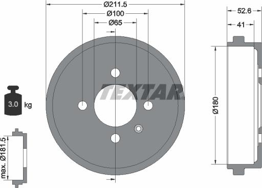 Textar 94022700 - Tambur frana aaoparts.ro