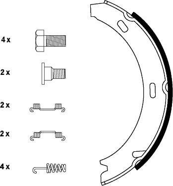 Textar 91044500 - Set saboti frana, frana de mana aaoparts.ro