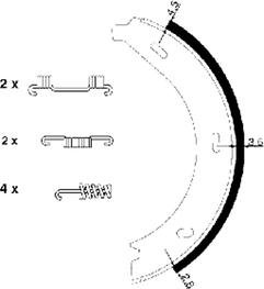 Textar 91054600 - Set saboti frana, frana de mana aaoparts.ro