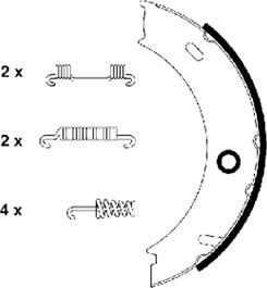 Textar 91057900 - Set saboti frana, frana de mana aaoparts.ro