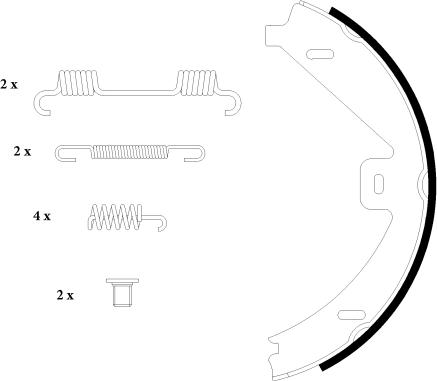 Textar 91069100 - Set saboti frana, frana de mana aaoparts.ro